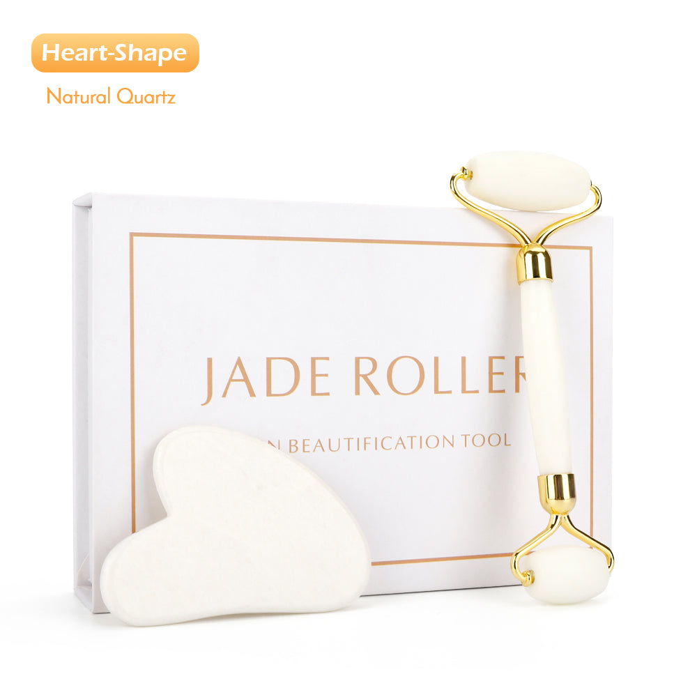 NATURAL STONE FACE ROLLER & GUA SHA