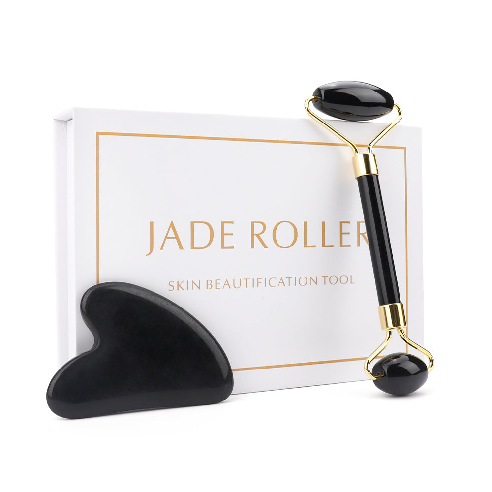 NATURAL STONE FACE ROLLER & GUA SHA