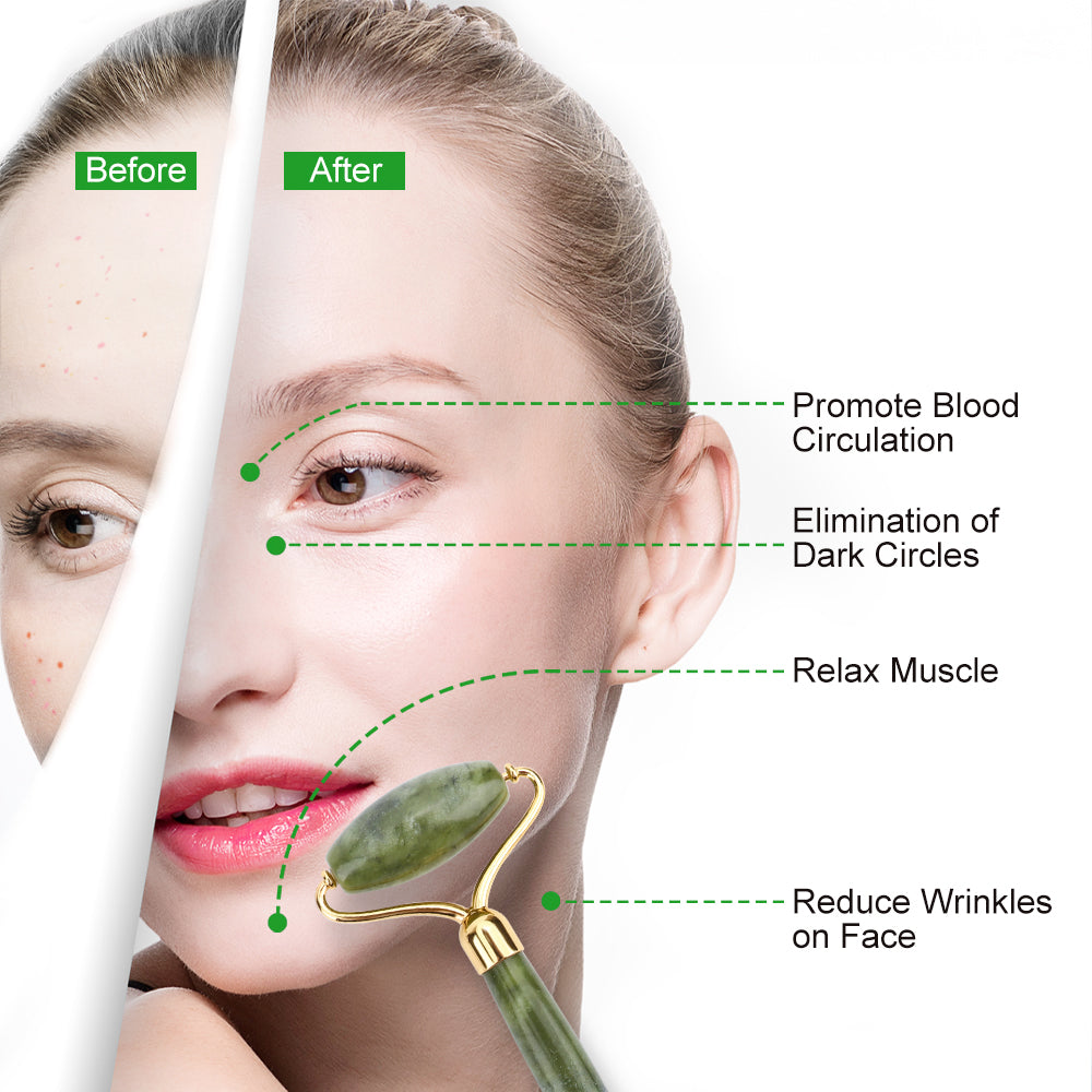 NATURAL STONE FACE ROLLER & GUA SHA