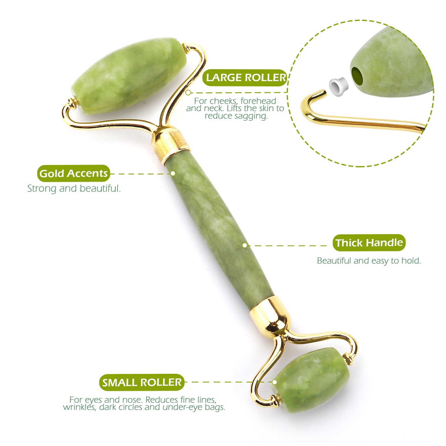 NATURAL STONE FACE ROLLER & GUA SHA